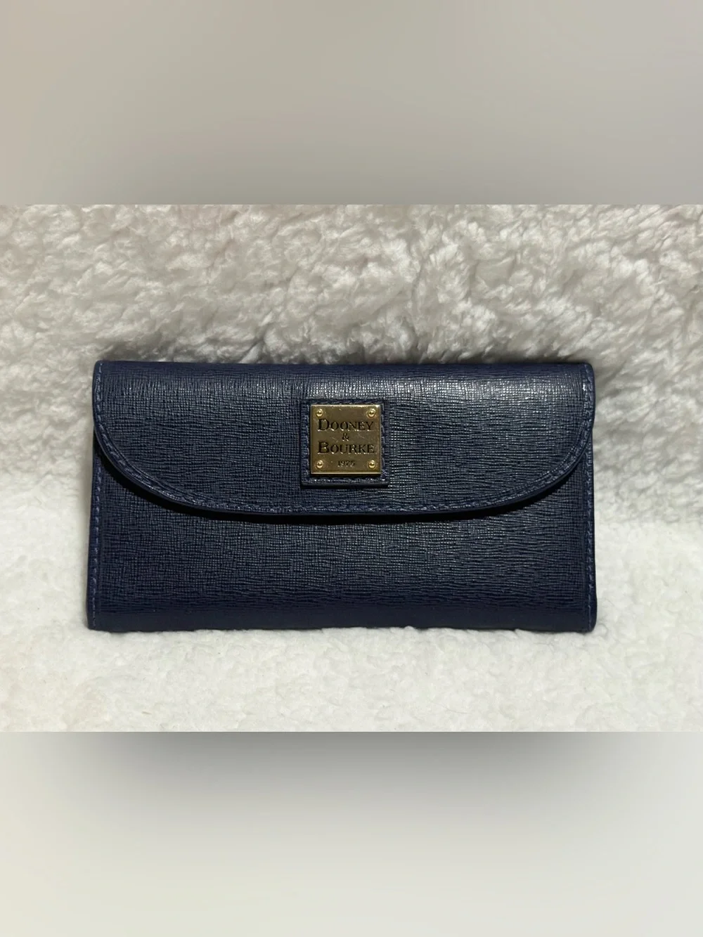 Dooney & Bourke Marine Blue Saffiano Leather Wallet